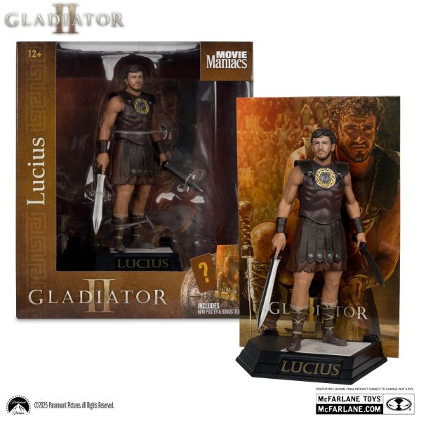 McFarlane Movie Maniacs 6in Posed – Paramount WV1 – Maximus Decimus Meridius (Gladiátor) (obrázek 3)