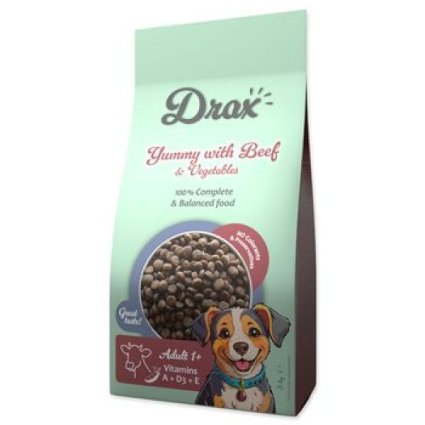 Krmivo Drax Adult s hovězím masem a zeleninou 3kg (obrázek 8)