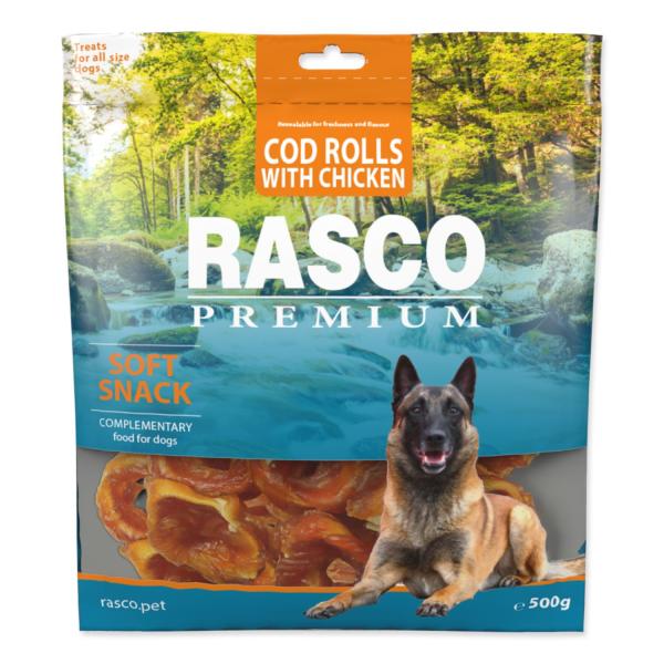 Pochoutka Rasco Premium treska obalená kuřecím, role 500g (obrázek 3)