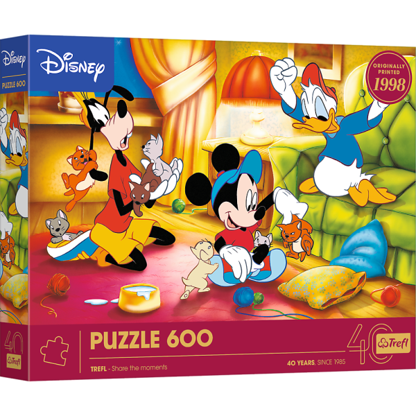 Trefl Puzzle 600 Výročné - Mickey Mouse a priatelia