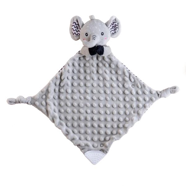 Slon babyted uspávač, kousátko, chrastítko plyš 25x25cm