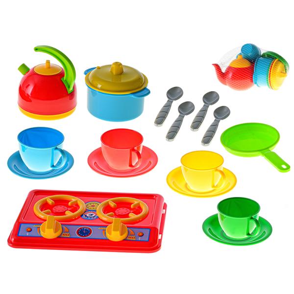 Kuchyňský sporák s nádobím 11ks