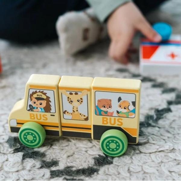 Trefl Magnetické vozidlo - Školní autobus - 3 prvky (obrázek 4)