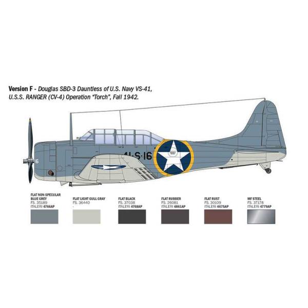 Model Kit letadlo 2841 - USN SBD-3 DAUNTLESS (1:48) (obrázek 9)