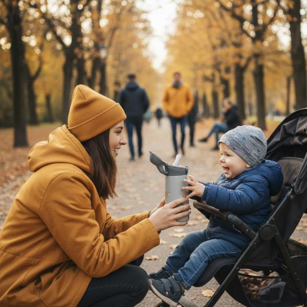 Termoska na pití se slámkou 400 ml, Mountains
