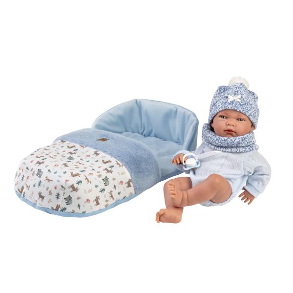 Llorens 73825 NEW BORN CHLAPEČEK - realistická panenka miminko s celovinylovým tělem (obrázek 3)