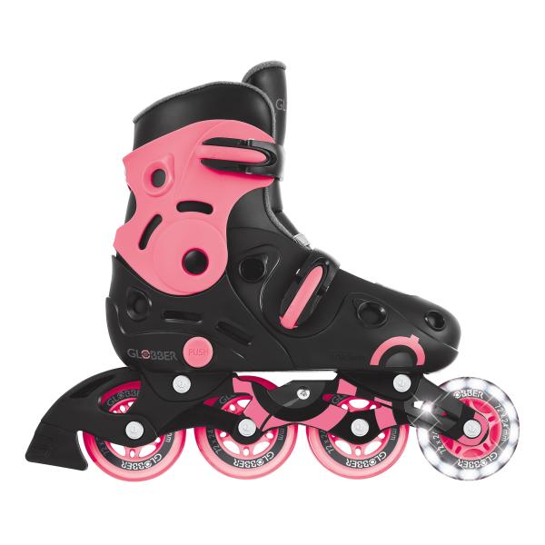 Globber Nastavitelné inline brusle 34-37 Black-Coral Pink