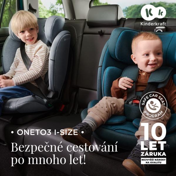 KINDERKRAFT Autosedačka Oneto3 i-Size 76-150cm + Isofix Grafit černá (obrázek 10)