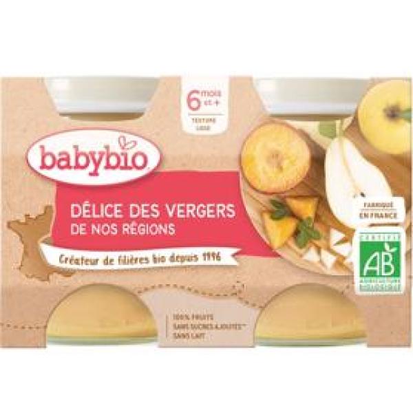 BABYBIO Příkrm ovocná směs (2x 130 g)