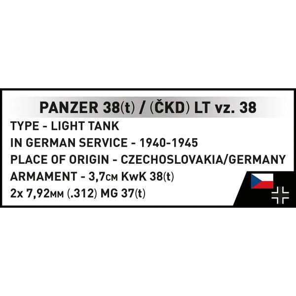 Cobi 2666 World War II Panzer 38(t)/ČKD LT vz. 38, 2v1, 1:28, 705 k, 1 f (obrázek 11)