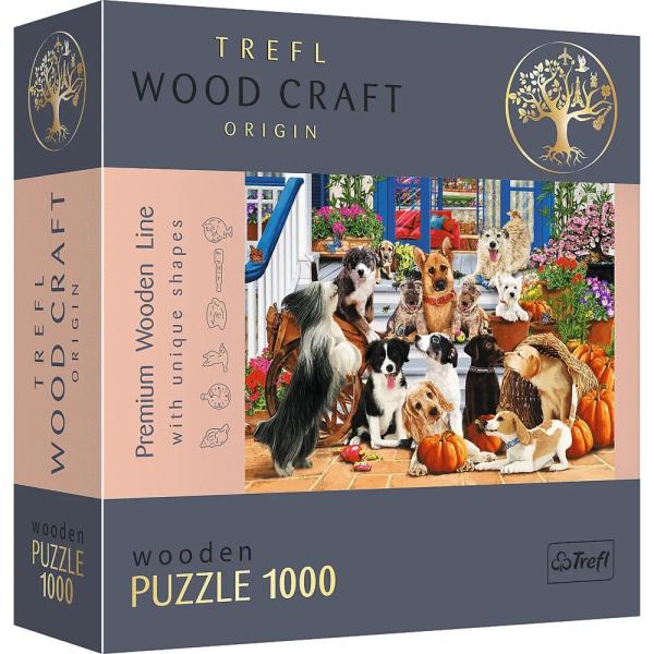 Trefl Dřevěné puzzle 1000 - Psí přátelství