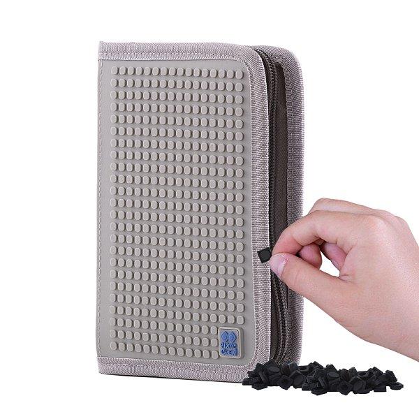 PIXIE CREW školní pouzdro šedě-modré