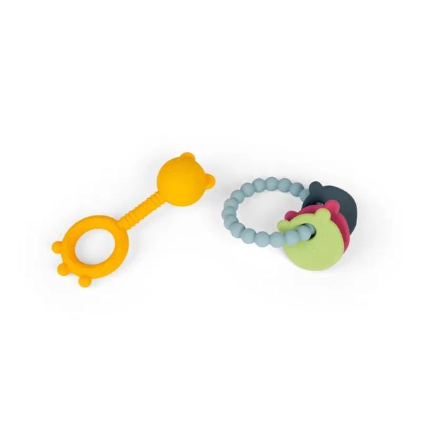 Bigjigs Toys Chrastítko a kousátko 2 v 1 a kousací kroužek Medvídek (obrázek 5)