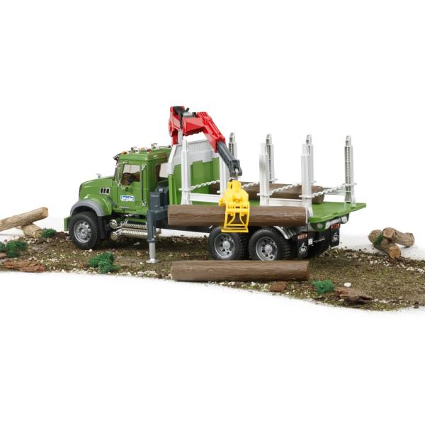 Bruder 02824 Přepravník na dřevo Mack Granite (obrázek 5)