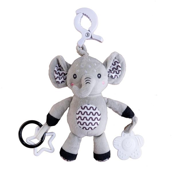 Slon babyted chrastítko plyš 30cm závěs na postýlku/kočárek