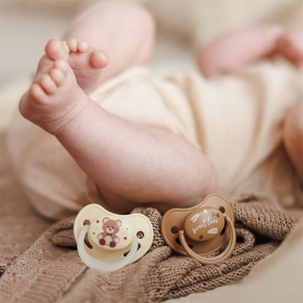 BABYONO Dudlíky silikonové anatomické 0-6m, 2 ks