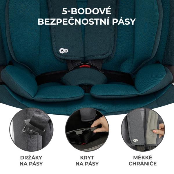 KINDERKRAFT Autosedačka Oneto3 i-Size 76-150cm + Isofix Cool grey (obrázek 8)