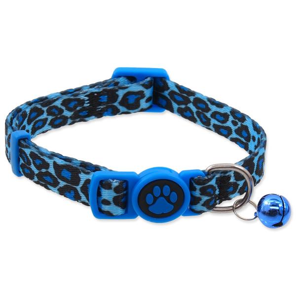 Obojek Active Cat nylon XS leopard modrý 1x19-31cm (obrázek 3)