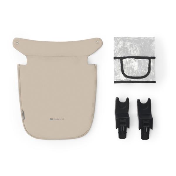 KINDERKRAFT Kočárek kombinovaný 3v1 Newly Sand beige + Mink PRO (obrázek 8)