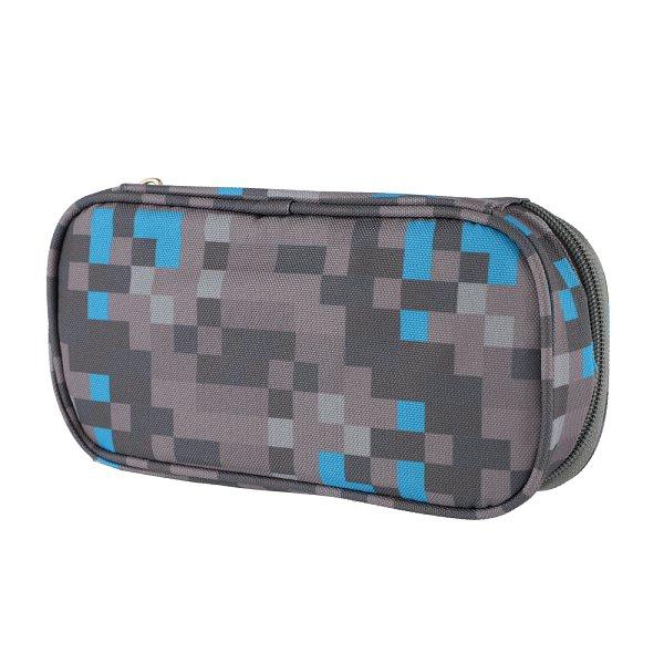 PIXIE CREW studentský peračník šedo-modrý