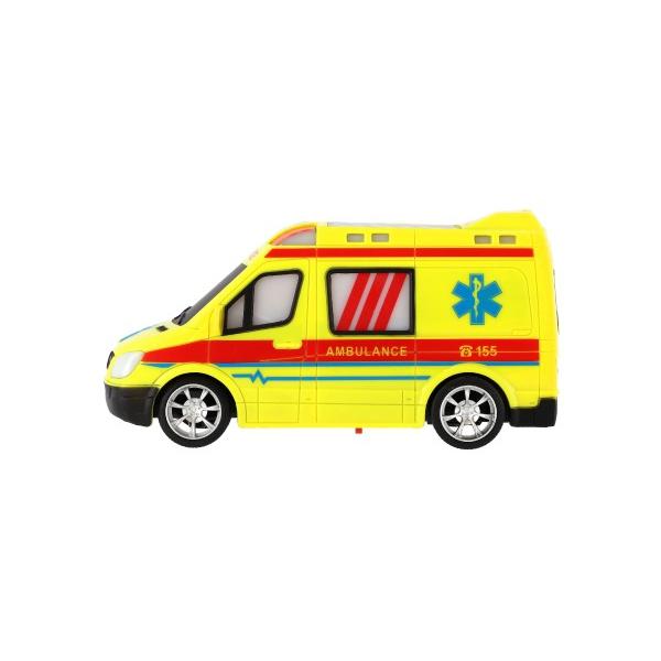 Auto RC ambulance plast 20cm na dálkové ovládání na baterie se světlem (obrázek 6)