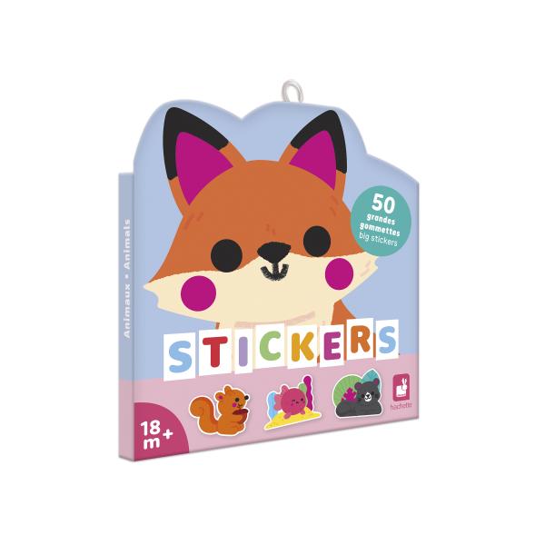 Janod Stickers Velké samolepky Zvířátka 50 ks od 18 měsíců