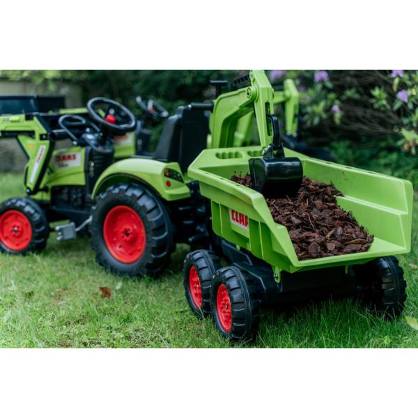 Falk šlapací traktor 2070W Claas backhoe s přední a zadní lžící a přívěsem (obrázek 6)