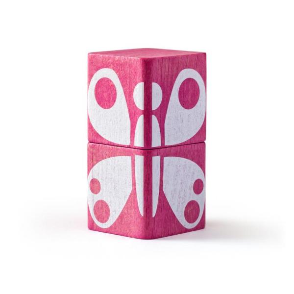 Woody Kostky barevné s potiskem 26 ks - 3,3 cm (obrázek 5)