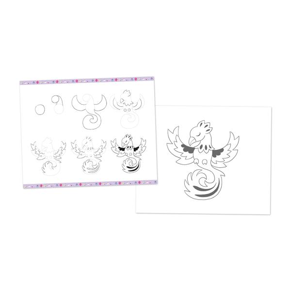 Janod Atelier Step by step Kreativní sada Kreslení krok za krokem Fantasy zvířata (obrázek 3)