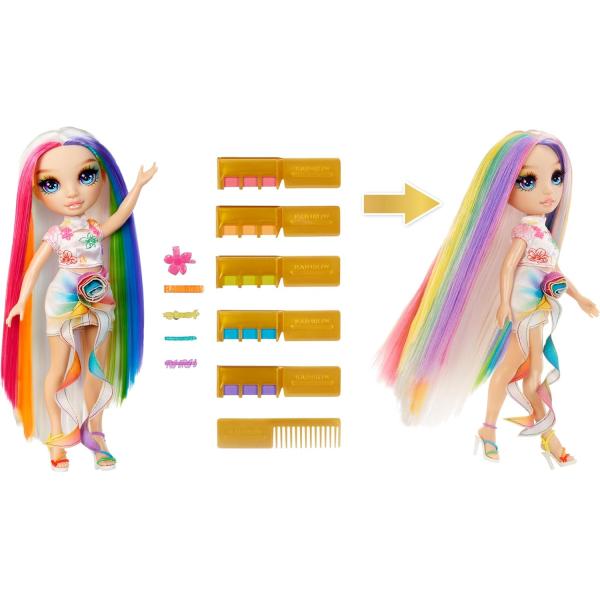 Rainbow High Panenka s křídami na vlasy – Amaya