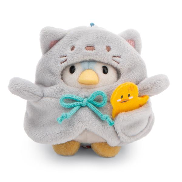 NICI plyš MyMochi Tučňák Waddle 8cm v kostýmu kočičky a kačičkou, set dárkové balení