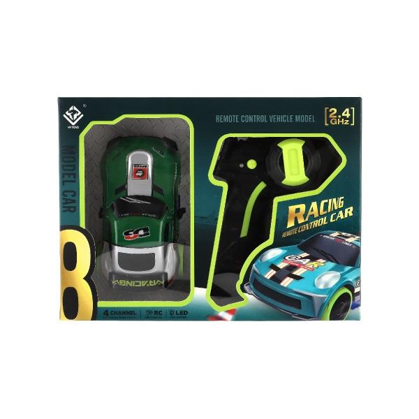 Auto RC závodní 2,4 GHz plast 12cm na baterie se světlem zelené (obrázek 9)