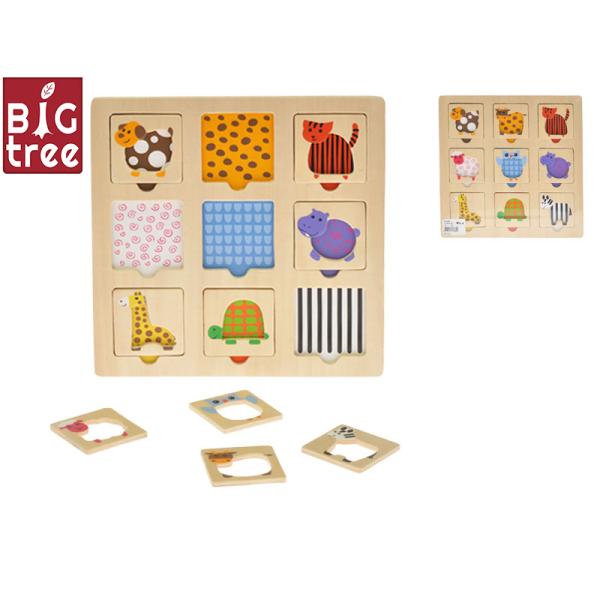 Big Tree puzzle dřevěné 25x25cm se zvířátky