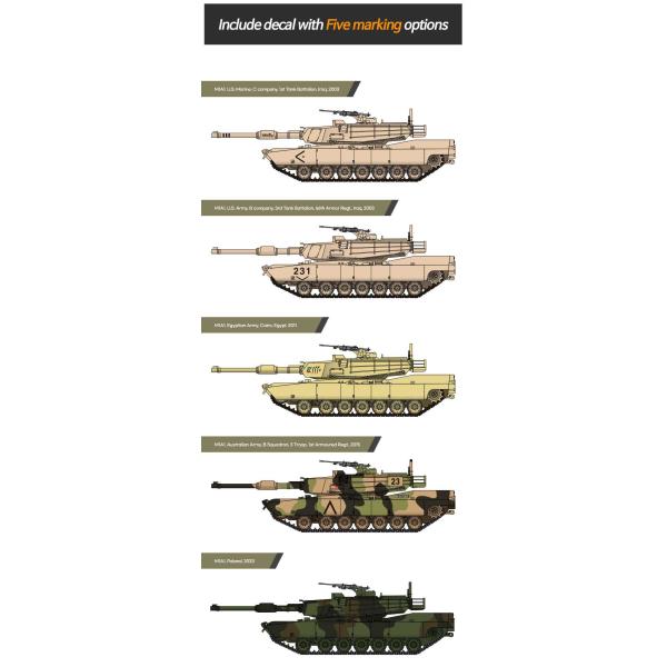 Model Kit tank 13430 – USMC M1A1 (1:72)