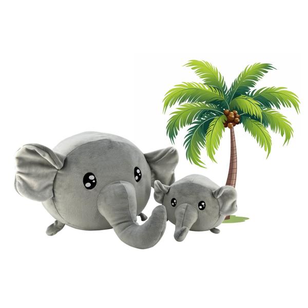 Magic Baby Slon – maminka s mládětem – set plyšových hraček 20 a 40 cm