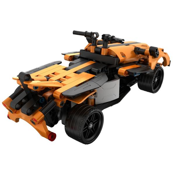 iM.MASTER Stavebnice 2v1 auto na zpětné natažení plast 278 dílků oranžové