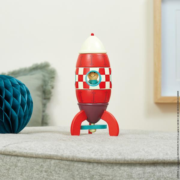 Janod Dřevěná magnetická skládačka Raketa Kit Magnet 16 cm 9 ks (obrázek 10)