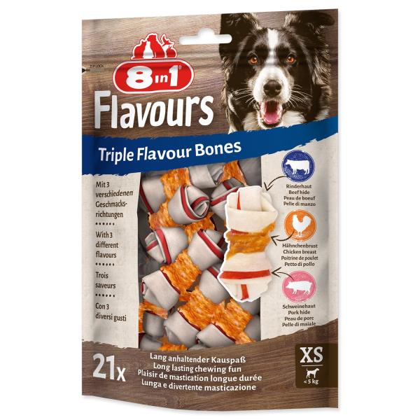 Pochoutka 8in1 Triple Flavour kost žvýkací XS 21ks (obrázek 4)