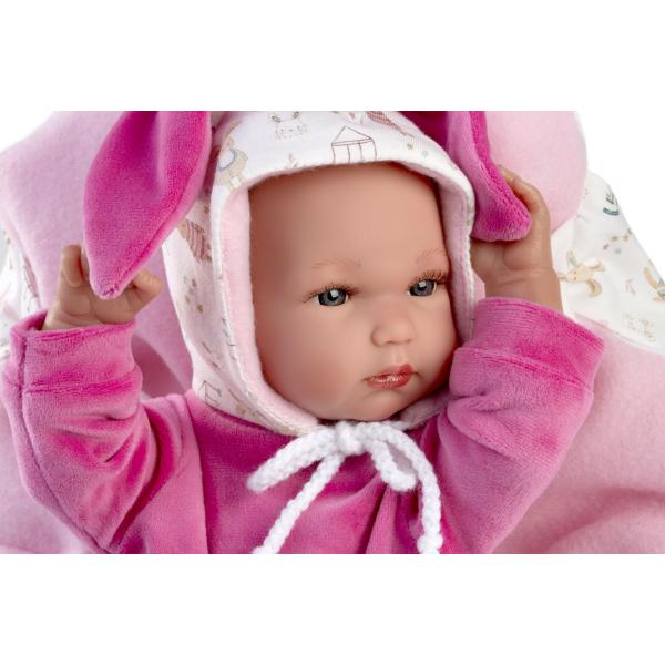 Llorens 63506 NEW BORN HOLČIČKA - realistická panenka miminko s celovinylovým tělem - 35 c (obrázek 4)