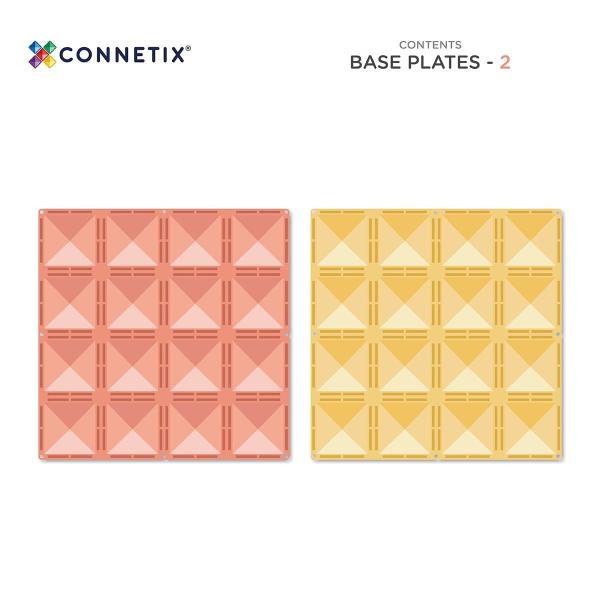 CONNETIX® Rainbow Lemon & Peach Base Plate 2ks