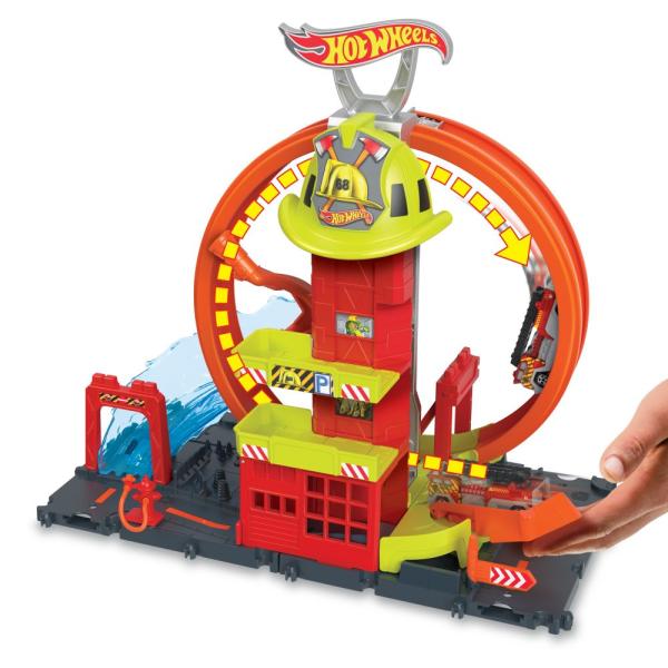 Mattel Hot Wheels City super hasičská stanica so slučkou