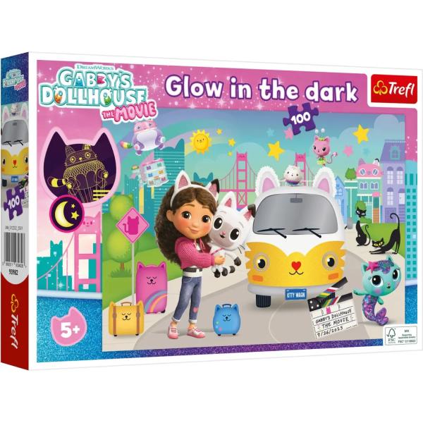 Trefl Puzzle 100 svietiace v tme Gabby's Dollhouse