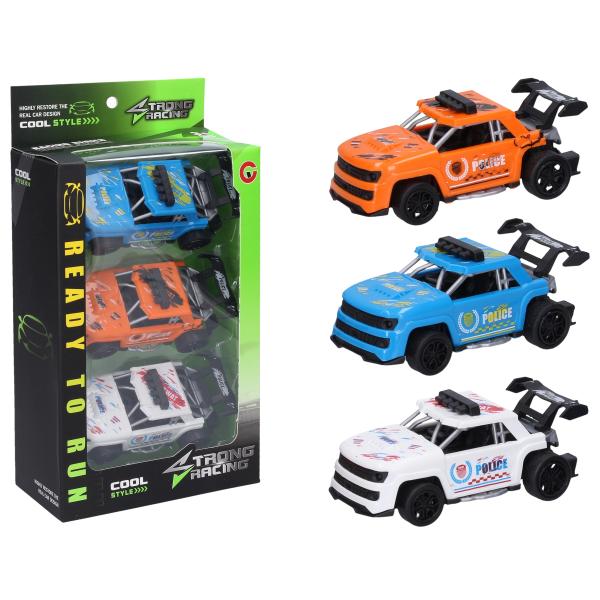 Auta policejní 3 ks 11 cm