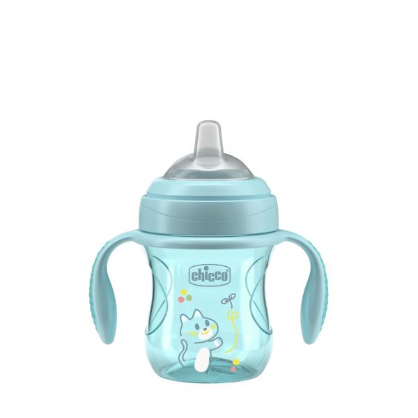 Chicco Hrnek Transition učící s držadly teal, 4m+
