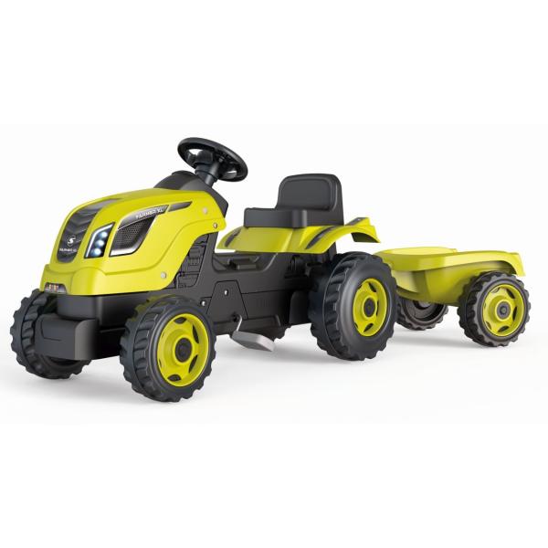 Smoby Šliapací traktor Farmer XL zelený s vozíkom