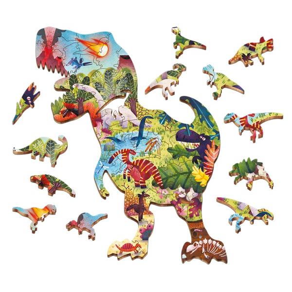 LUDATTICA Dřevěné puzzle Dinosaury 48 dílků