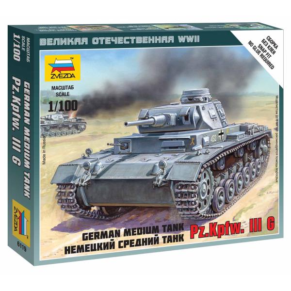 Wargames (WWII) tank 6119 - German Tank Panzer III (1: 100)