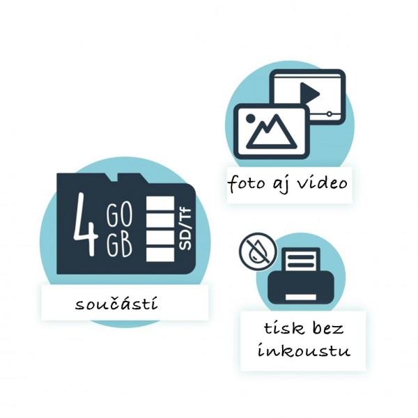 Fotoaparát s tiskárnou + svitky pro tisk (PV07)