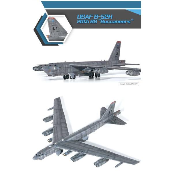 Model Kit letadlo 12622 - USAF B-52H 20th BS "Buccaneers" (1:144) (obrázek 3)