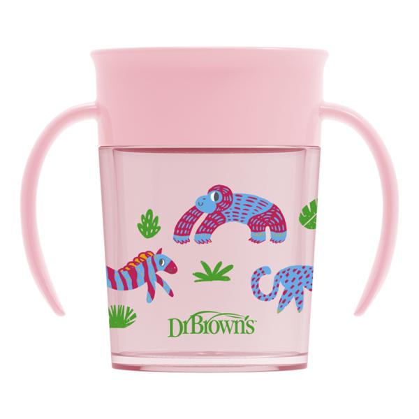 DR.BROWN’S Hrnek Cheers360 6m+ 200 ml růžový